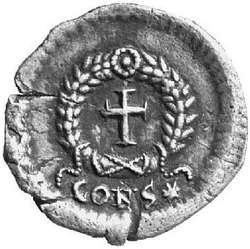 Aelia Pulcheria Konstantinopel 414-453 Lorbeerkranz Kreuz (Numismatik Lanz Mnchen Auktion 100)