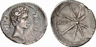Augustus Denar Caesaraugusta 19-18 vuZ mit SJ (Fritz Rudolf K�nker GmbH & Co. KG Auktion 136)